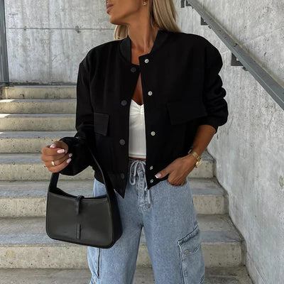 Lizzie - Cropped Bomber Jacket