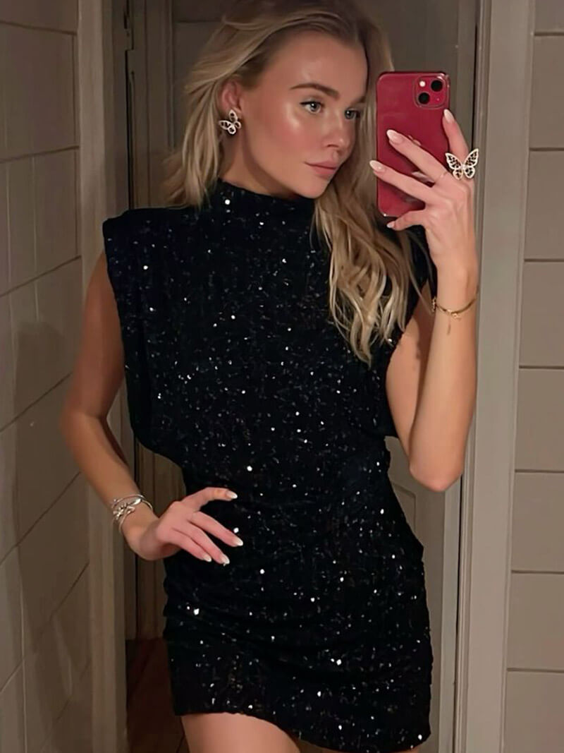 Katie - Glitter Mini Dress