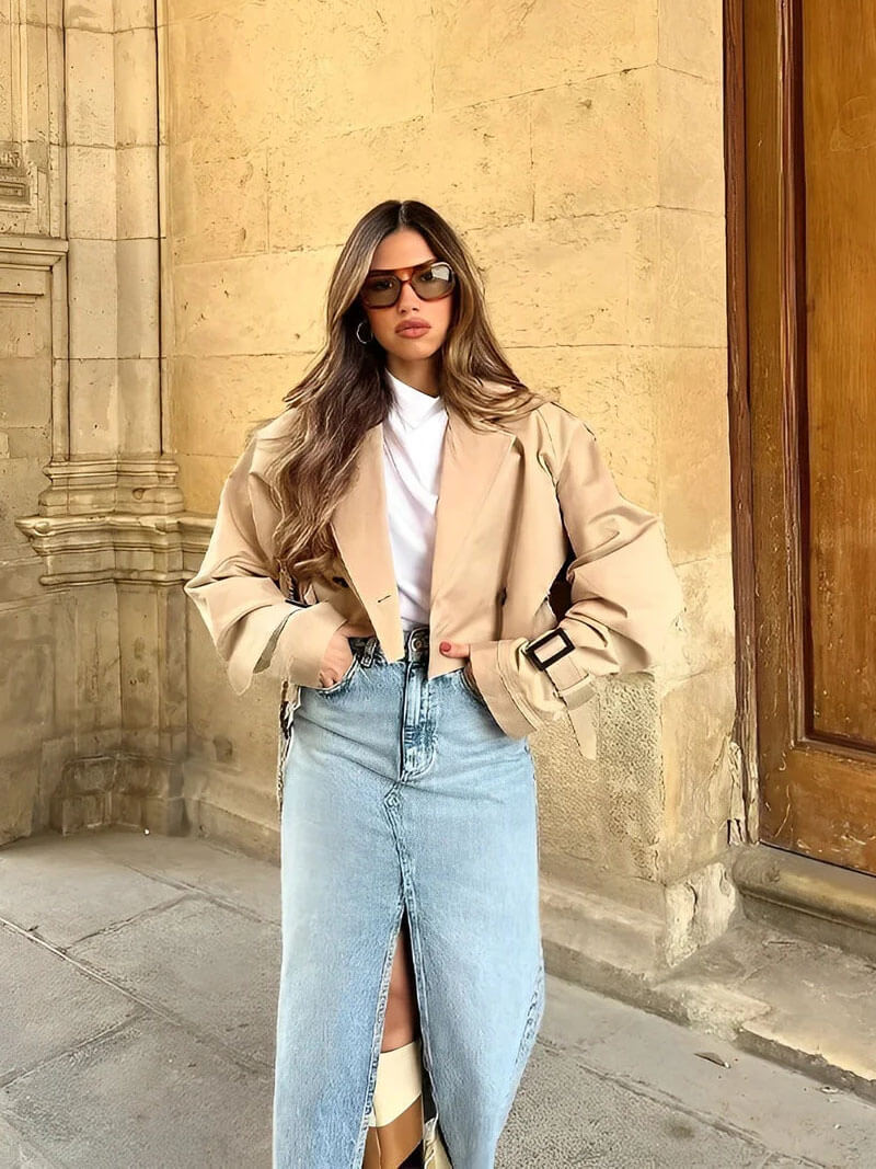 Nena - Cropped Trench Coat
