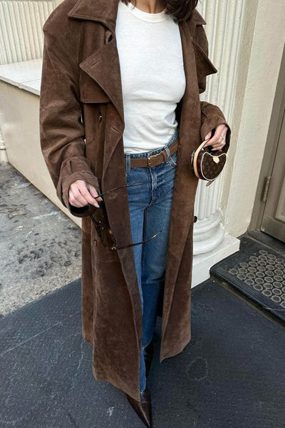 Solana - Trench Coat Suede