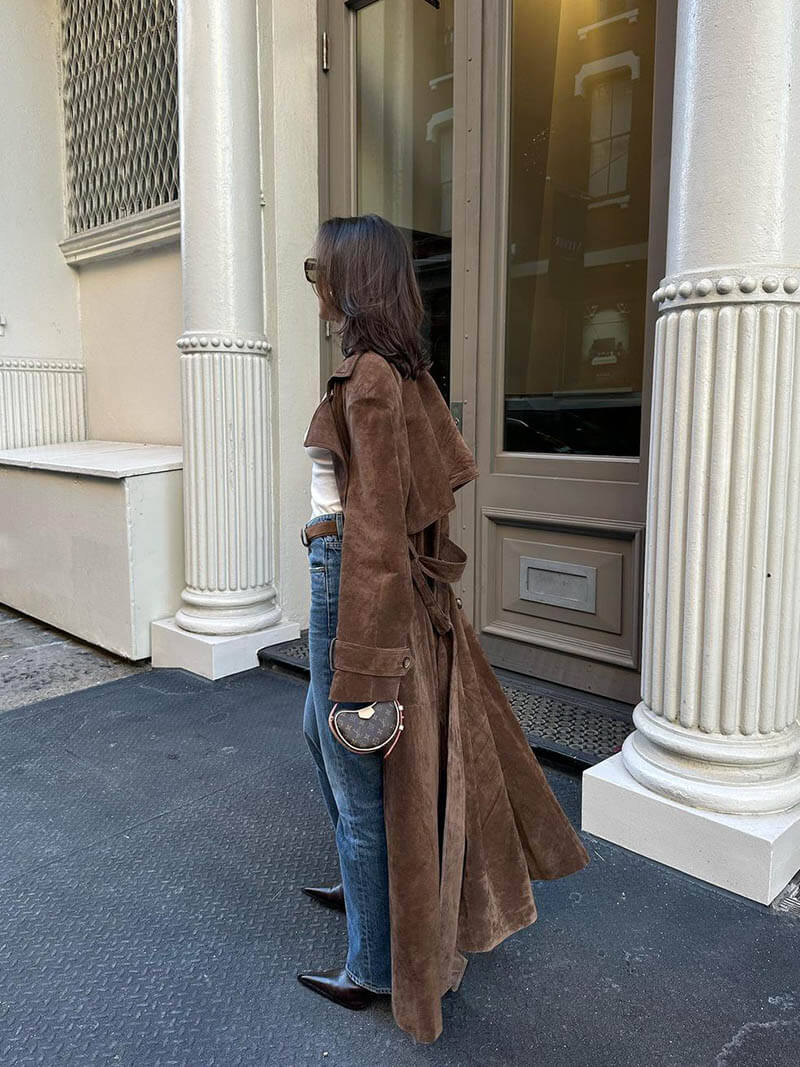Solana - Trench Coat Suede