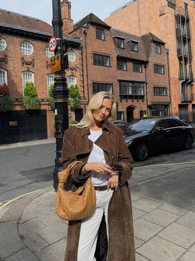 Solana - Trench Coat Suede