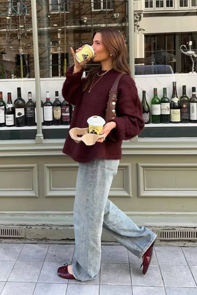 Ellen - Sweater Burgundy