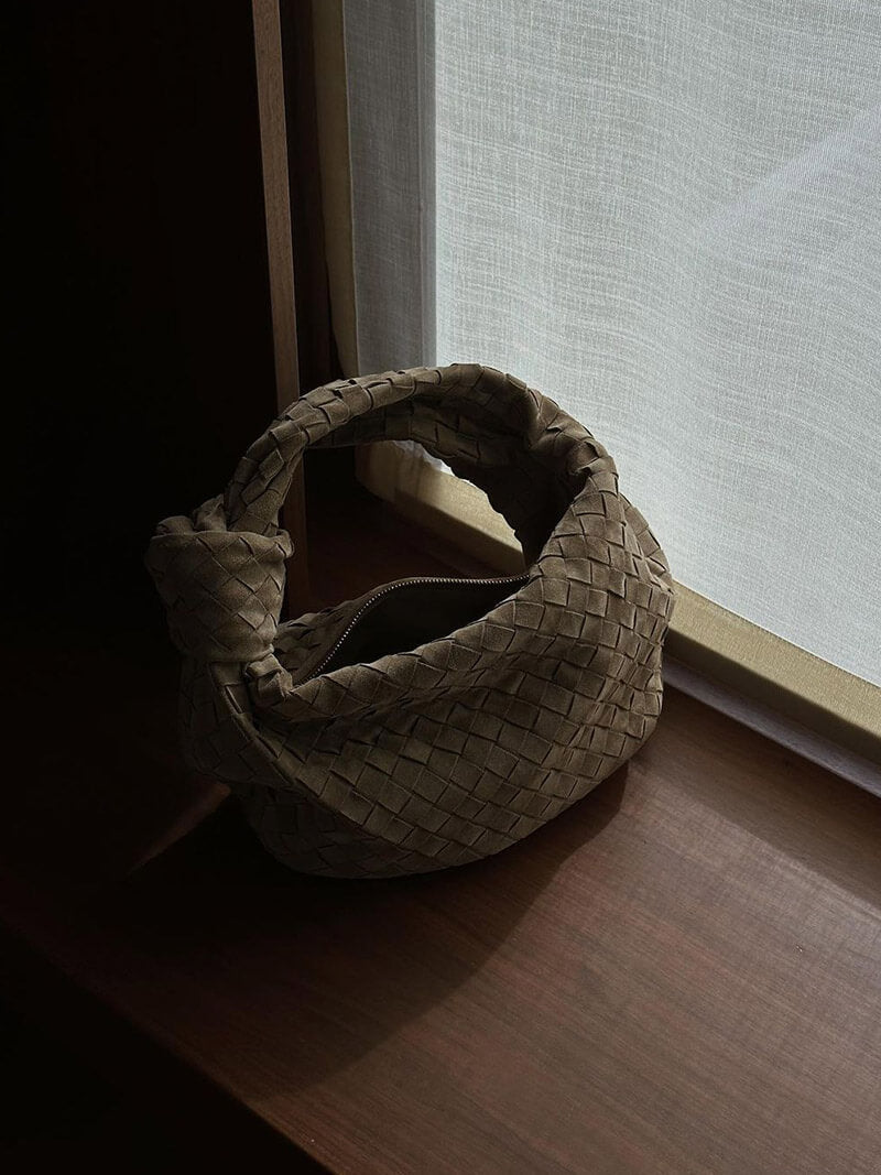 June - Woven Bag Suede Medium