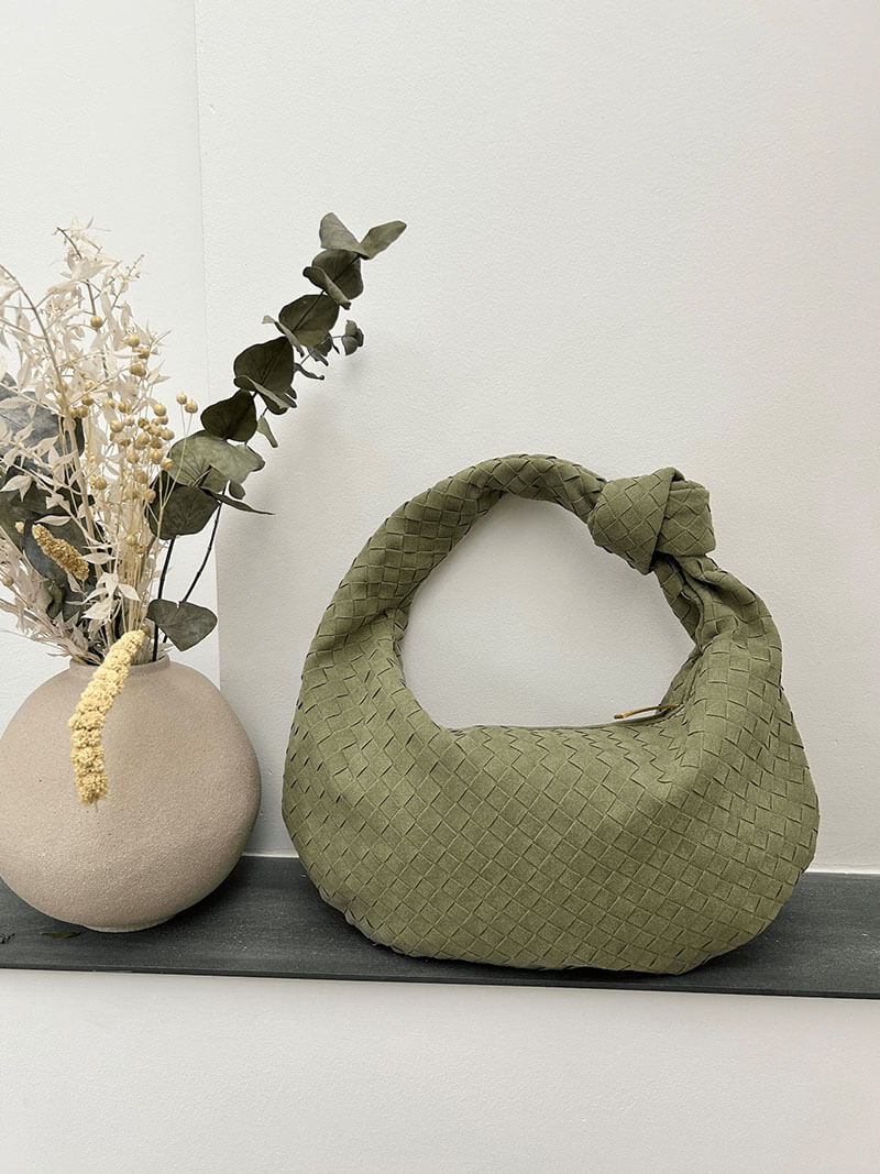 June - Woven Bag Suede Medium