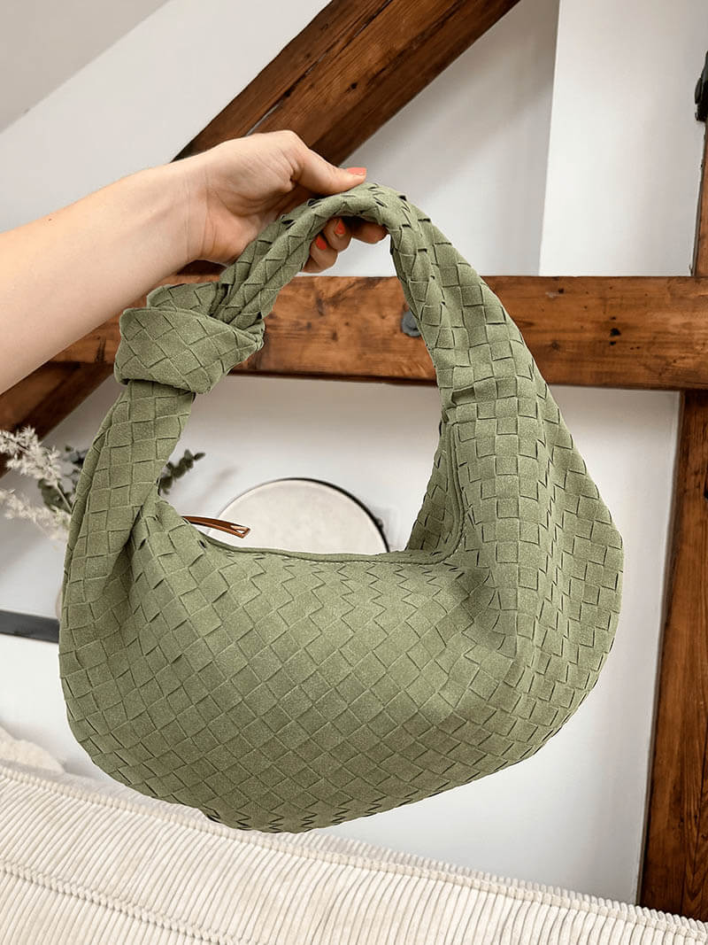 June - Woven Bag Suede Medium