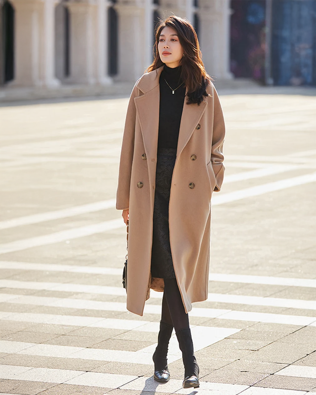 Laurie - Woolen Trench Coat