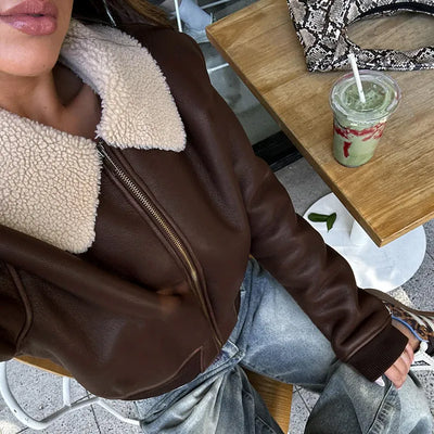 Wendy - Faux Leather Jacket