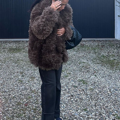 Alysha - Oversized Faux Fur Coat