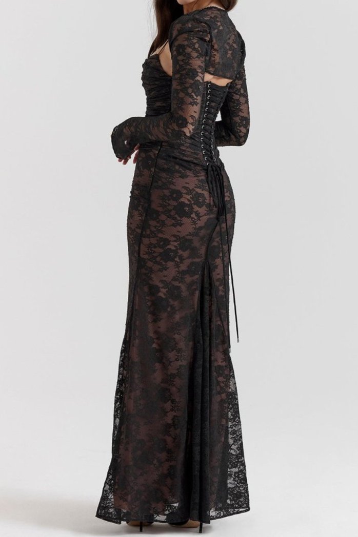 Nova - Lace Corset Maxi Dress