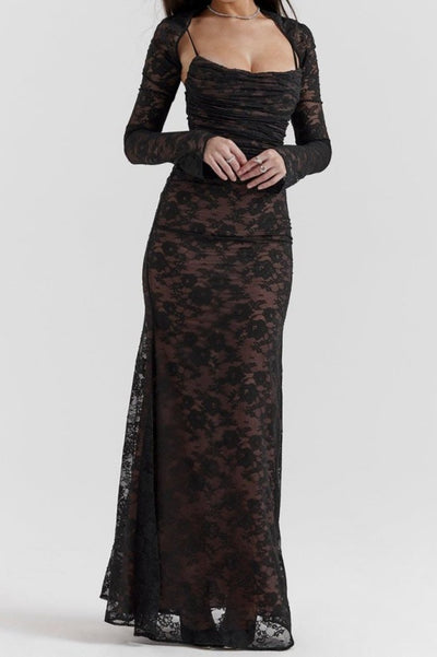 Nova - Lace Corset Maxi Dress