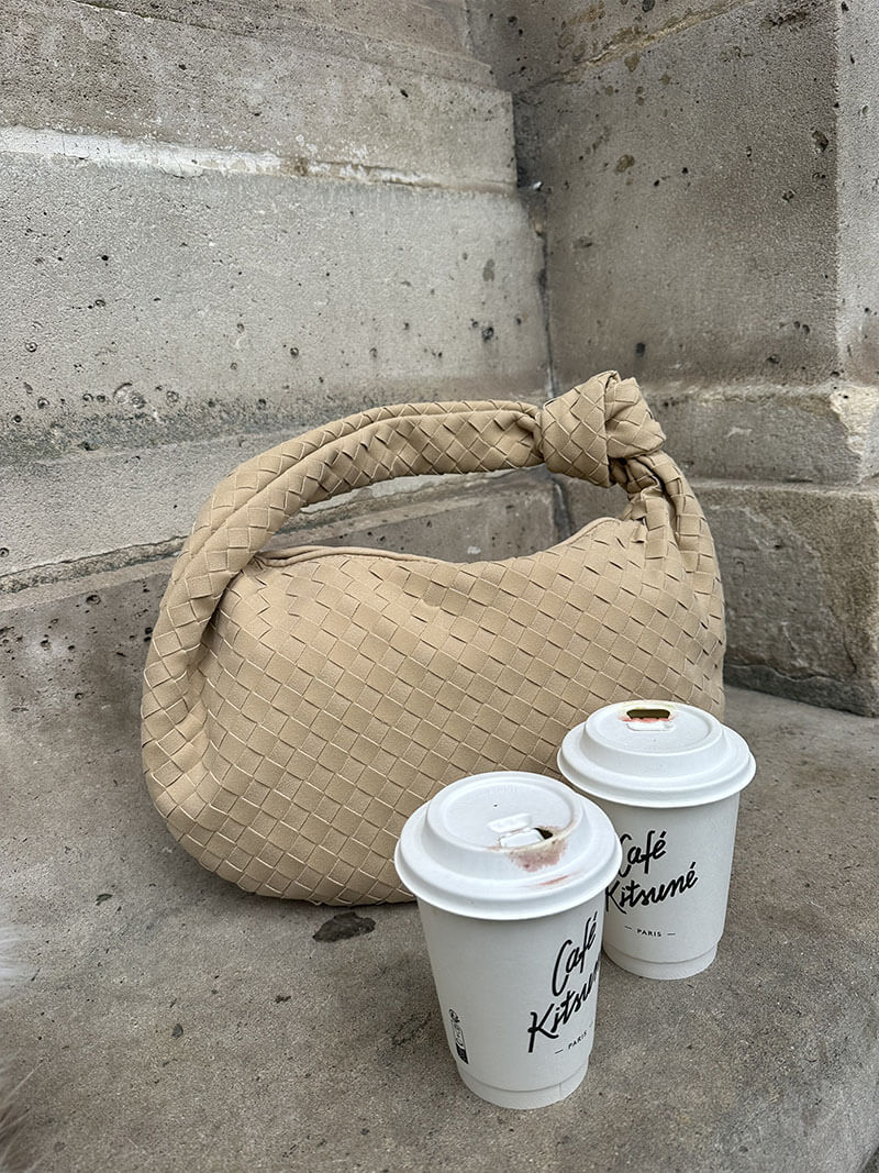 June - Woven Bag Suede Medium