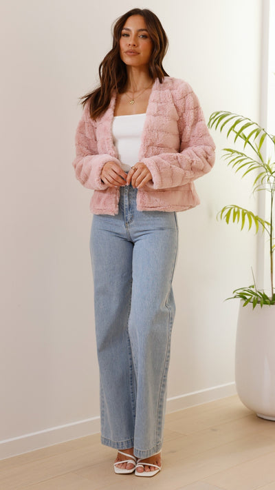 Annie - Faux Fur Crop Jacket