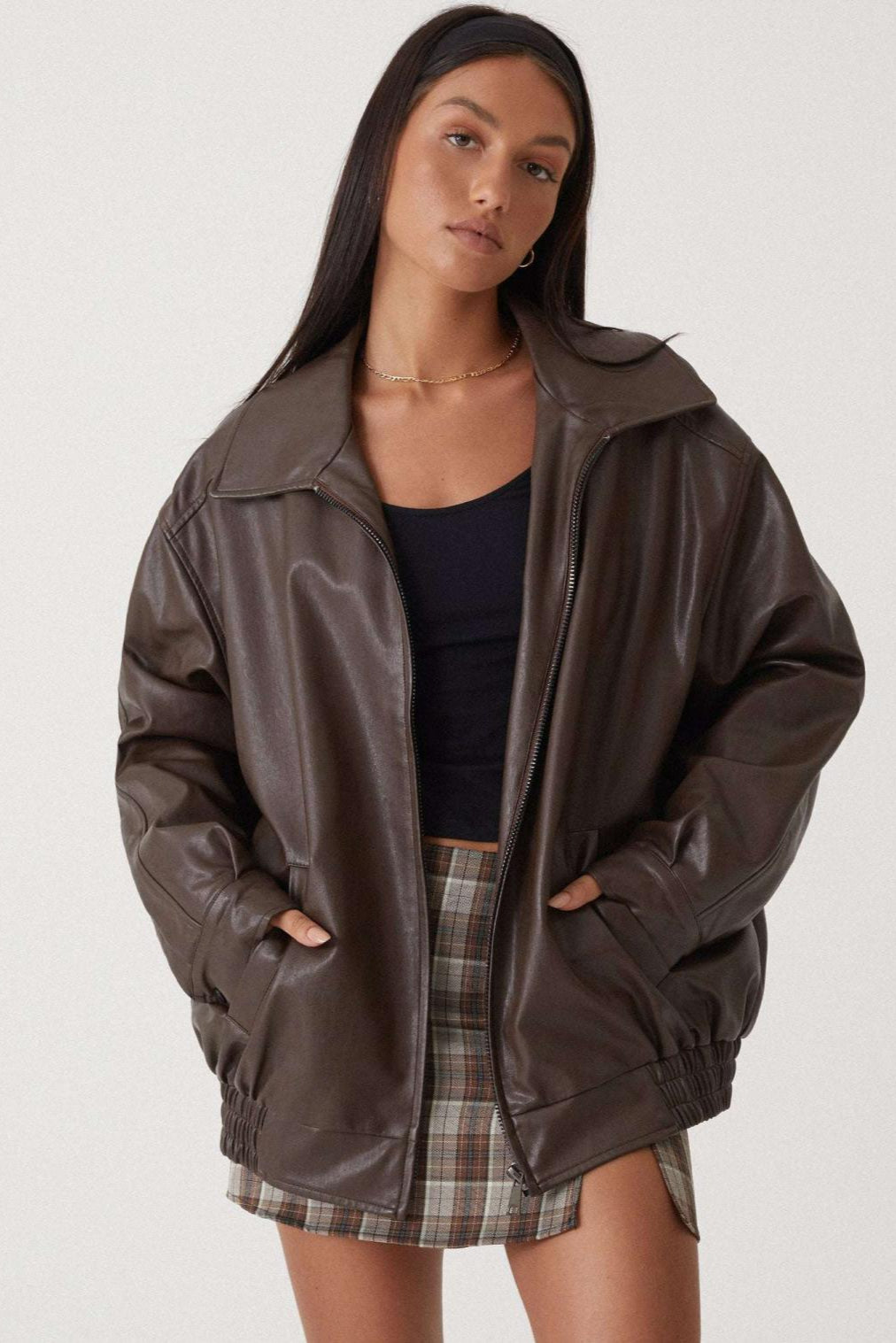 Cleo - Oversized Leather Jacket
