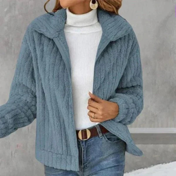 Dionne - Cozy Fleece Ribbed Jacket
