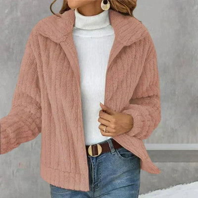 Dionne - Cozy Fleece Ribbed Jacket